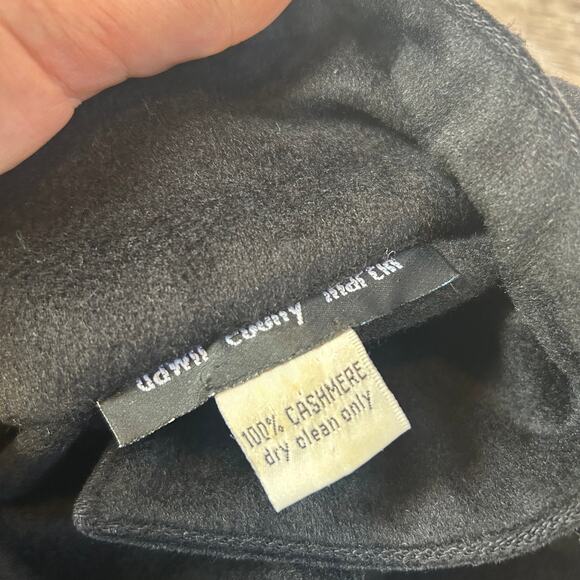 Vintage 100% Cashmere Black Oversized Button‑Front Minimalist Jacket Size XL - Picture 7 of 9